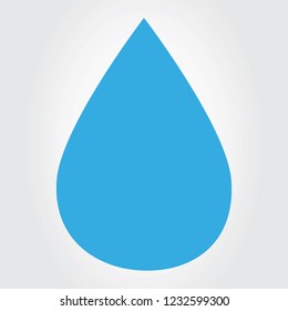 Water drop icon vector isolated on gray background. Water drop icon for web site, app and logo. Creative art concept, vector illustration