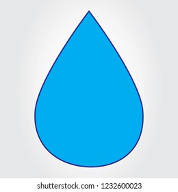Water drop icon vector isolated on gray background. Water drop icon for web site, app and logo. Creative art concept, vector illustration