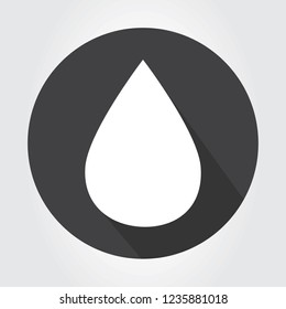 Water drop icon vector isolated on gray background. Water drop icon for web site, app and logo. Creative art concept, vector illustration