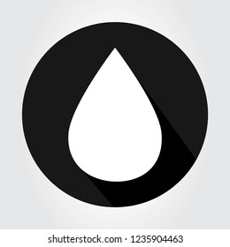 Water drop icon vector isolated on gray background. Water drop icon for web site, app and logo. Creative art concept, vector illustration