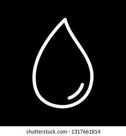 Water drop icon vector isolated on black background. Water drop icon for web site, app, logo and design template. Creative art concept, vector illustration