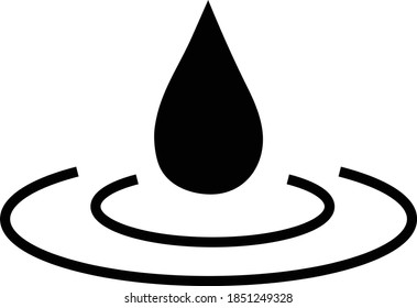 Water Drop icon vector isolated.