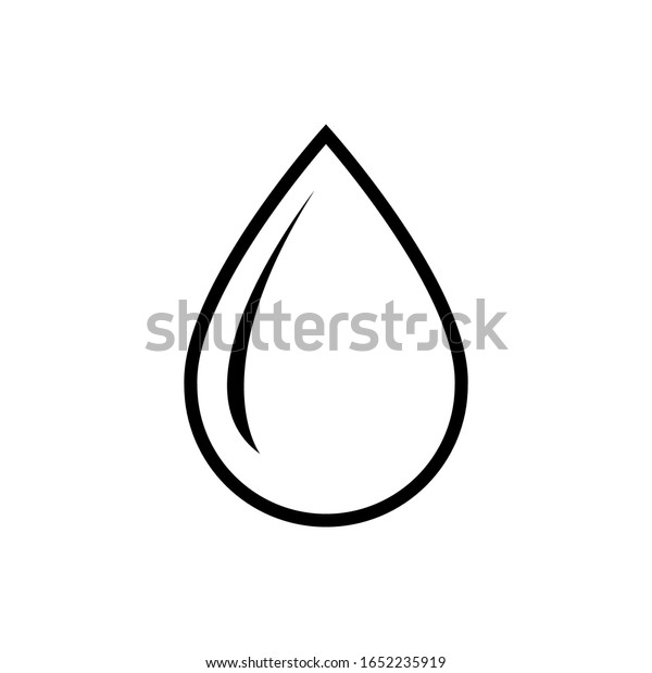 Water Drop Icon Vector Isolated Stock Vector Royalty Free