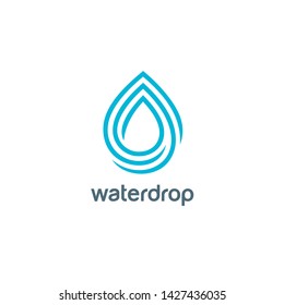 Water drop icon. Vector logo. Clean water, Spa