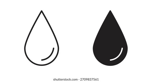 Icono de gota de agua Vector de diseños modernos planos y de carrera