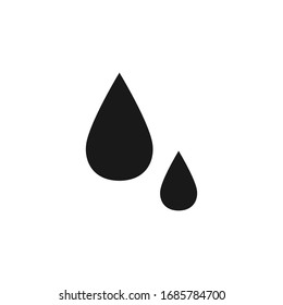 water drop icon vector, on white background 