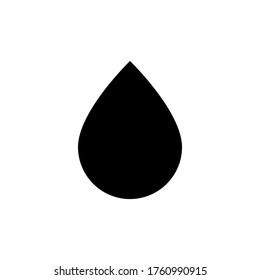 Water drop icon vector on white background
