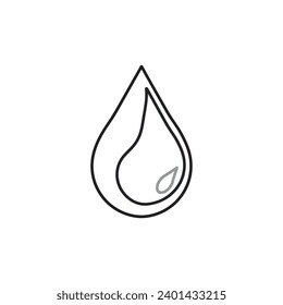 Water Drop Icon. Vector rain drop icon.