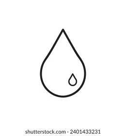 Water Drop Icon. Vector rain drop icon.