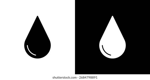 Water drop icon Vector Silhouette for graphic and web design collection