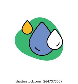 Water Drop Icon vector stock illustration