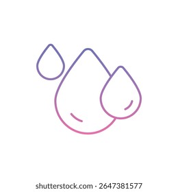 Water Drop Icon vector stock illustration