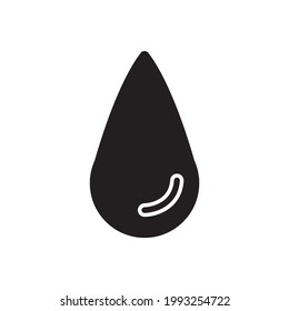 Water drop icon. Vector symbol.