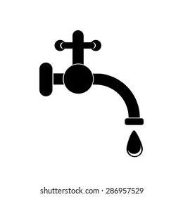 Water drop  icon. Vector tap symbol.
