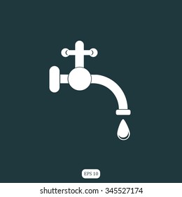Water drop  icon. Vector tap symbol.