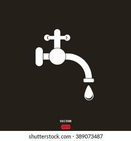 Water drop  icon. Vector tap symbol.