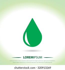 Water drop icon for web and mobile