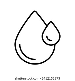 water drop icon with white background vector stock illustration