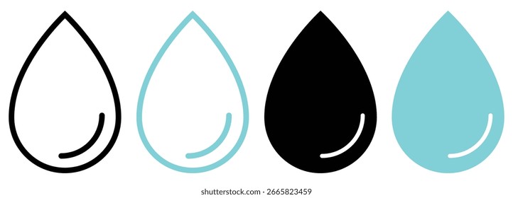 Water Drop icon  with white background stock illustration
