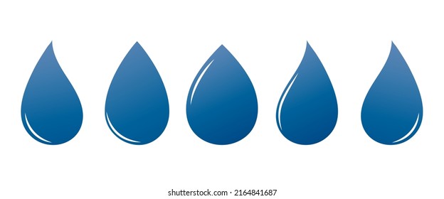 Water drop icons collection. Design elements. Vecto illustration for design and print