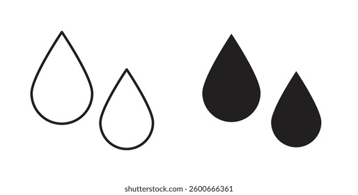 Water drop icons graphics set vectors
