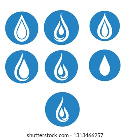 Water And Drop Icons Set