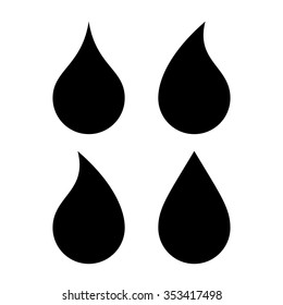 Water drop icons set