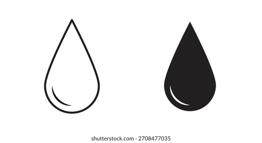Ícones de gota de água para uso web design,ilustração logo.Symbol.