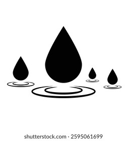 Water drop icons vector in blue color. Oil shape icon vector isolated. Blood icon symbol silhouette.  Flat droplet logo shapes collection. Rain drop icon. Design eps 10