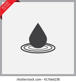 Water Drop Icon.Vector Water Drop Sign.