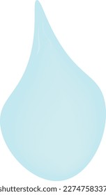 water drop illustration hand drawing watter in blue color liquid vector
