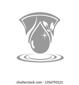 water drop illustration logo icon
