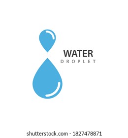 Ilustración de caída de agua Diseño vectorial de la plantilla de logotipo