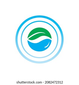 Water drop illustration Logo template vector design