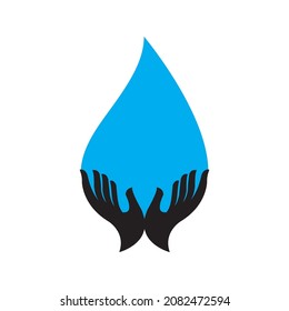 Water drop illustration Logo template vector design
