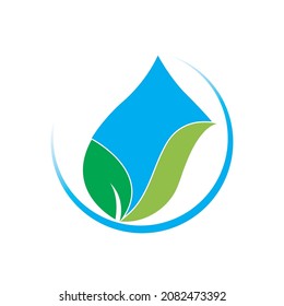 Water drop illustration Logo template vector design