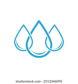 Gota de agua ilustración Logo Plantilla Vector diseño