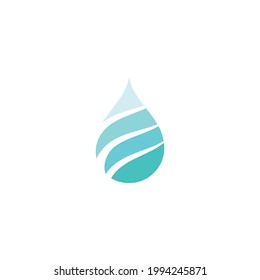 Water drop illustration logo vector design
