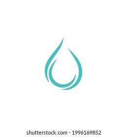 Water drop illustration logo vector design