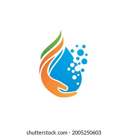 Water drop illustration logo vector design