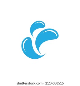 Water drop illustration logo vector design