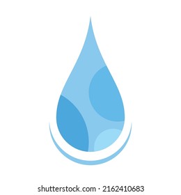 Water drop illustration logo vector design