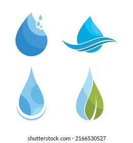 Water drop illustration logo vector design