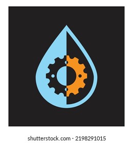 Water drop illustration logo vector design