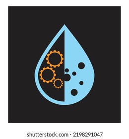 Water drop illustration logo vector design