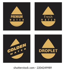 Water drop illustration logo vector design