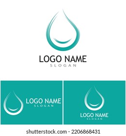 Water drop illustration logo vector design