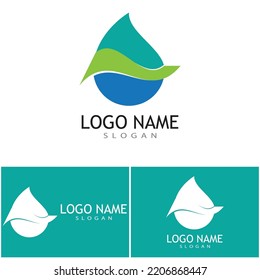 Water drop illustration logo vector design