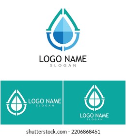 Diseño vectorial de la ilustración de la caída del agua