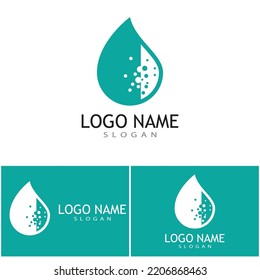 Water drop illustration logo vector design